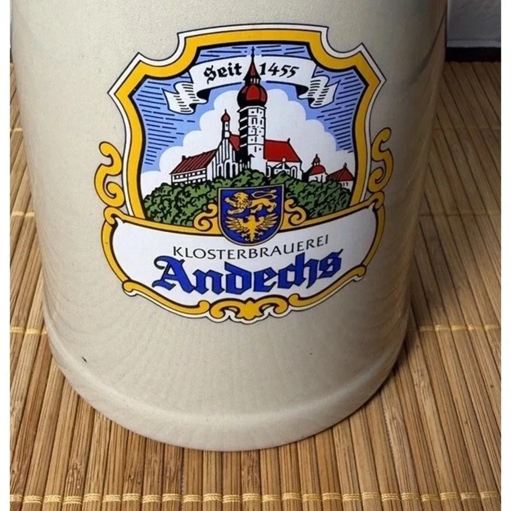 Klosterbrauerei Kreuzberg Brewery Heavy‎ Stoneware Beer Stein Germany 1 Liter